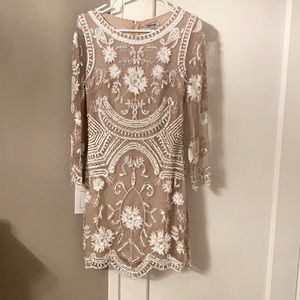 Sequin nude & lace dress. Worn 1 time!
